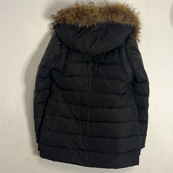 Rudsak Roya Asiatic Raccoon-Fur-Trim Asymmetrical Down Coat Puffer Winter Jacket - Picture 12 of 13